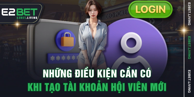 Những điều kiện cần có khi tạo tài khoản hội viên mới