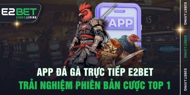 App Đá Gà Trực Tiếp E2BET - Trải Nghiệm Phiên Bản Cược Top 1